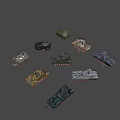 Military Weapons Featuring Various Tanks With Different Camouflage Patterns And Designs 3d model
