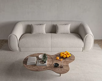 Modern Minotti double sofa 3d model
