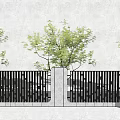Modern Fence Wall Landscape Wall 3d model