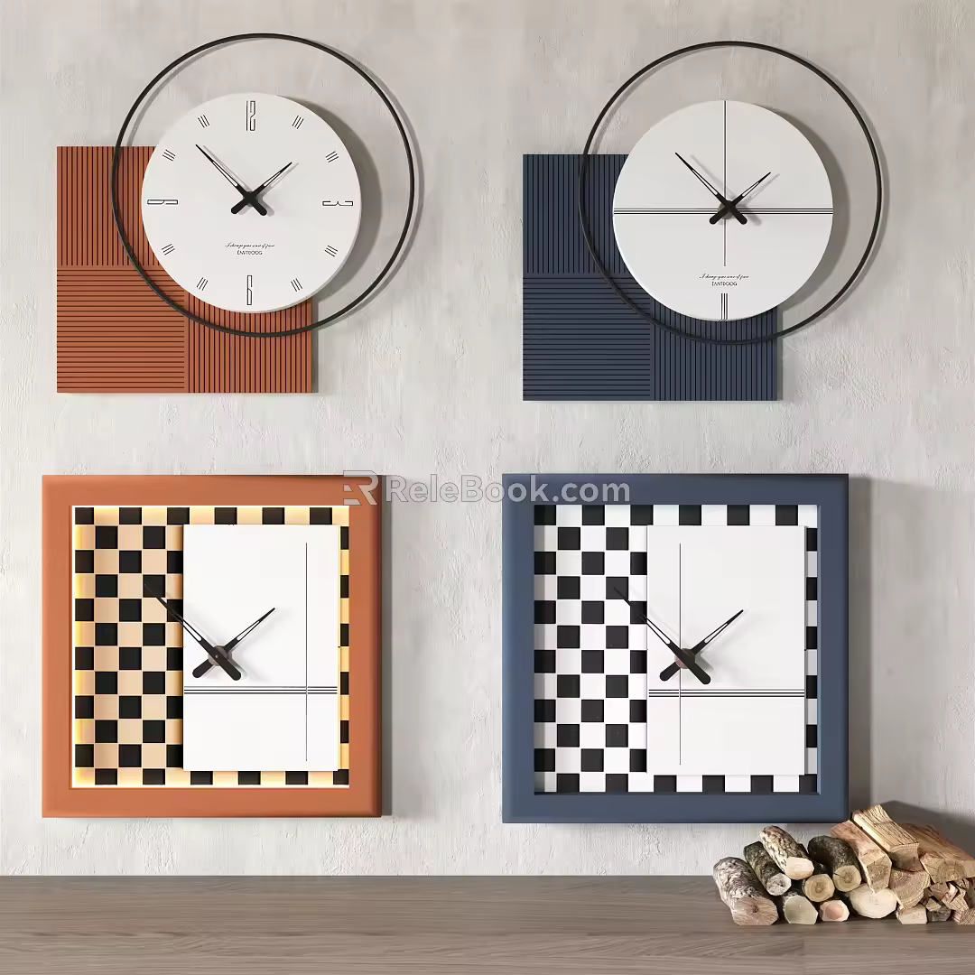 Modern Clock Simple Wall Clock 3d model