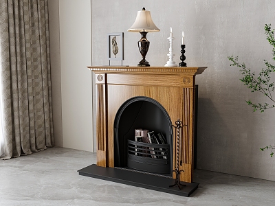 American Fireplace 3d model