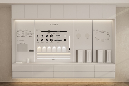 Modern showroom cabinet 3d model