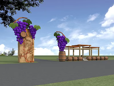Modern Entrance Ecological Farm Entrance 3d model Modern Entrance Ecological Farm Entrance 3d model