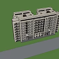 Modern Apartment Building With Glass Windows Garden Entrance Plaza And Water Feature