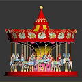 Modern Carousel Children's Playground Children's Playground 3d model