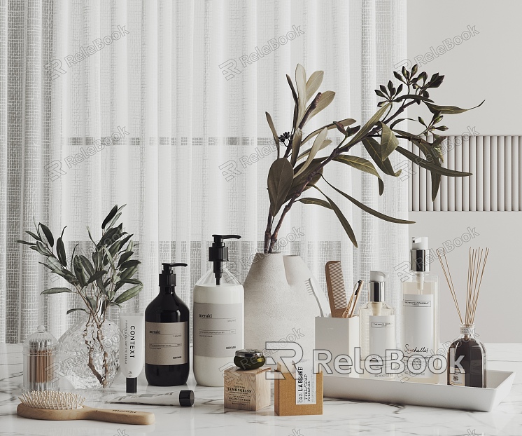 Modern toiletries ornaments vase cosmetics combination aromatherapy bath products model