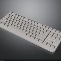 White Computer Keyboard With Standard Layout And Sleek Modern Design