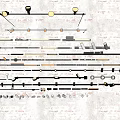 Track lamp combination No main lamp combination spotlight combination downlight combination 3d model