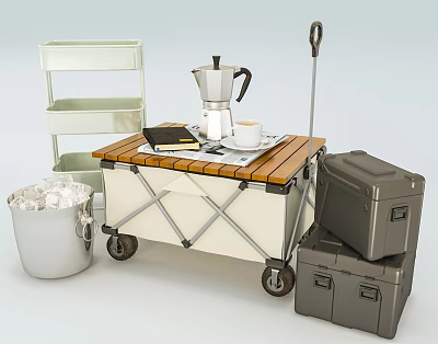 Modern Camping Equipment Camping Appliances 3d model