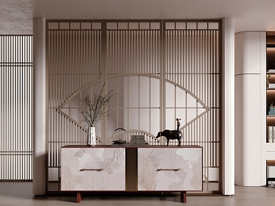 New Chinese Style Entrance Aisle New Chinese Style Entrance Cabinet Screen Partition model