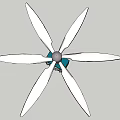 Modern Six Blade Fan Design With Sleek Metal Construction And Aesthetic Appeal