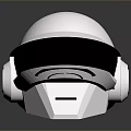 Advanced Weapon Helmet With Metallic Silver Reflective Surface And Visor