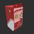 American Style Smart Vending Machine With Snacks Drinks And Open Red Design