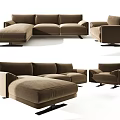 Modern Combination Sofa Low Luxury Sofa Combination 3d model