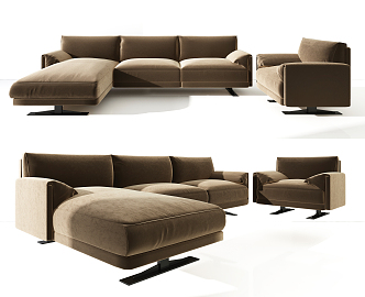 Modern Combination Sofa Low Luxury Sofa Combination 3d model