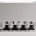 Modern Conference Table and Chair Conference Table and Chair Combination 3d model