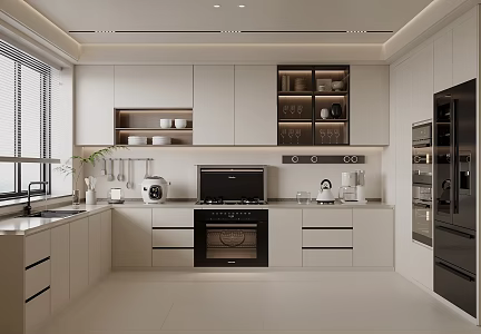 Kitchen Tableware Decoration Water Purifier Bowl Cabinet Electrical Cabinet Refrigerator Vase Smoke 3d model