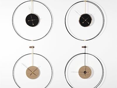 Modern clock simple wall clock combination model