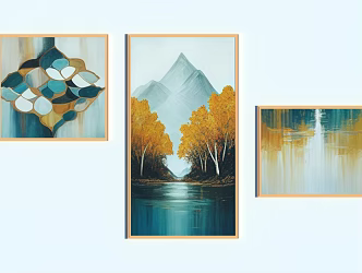 Oil Painting Landscape Oil Painting Scenery Oil Painting Decorative Oil Painting Photo Oil Painting Hanging Painting 3d model