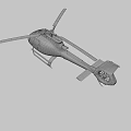 Airbus Black Modern Helicopter With Rotors Cabin And Streamlined Fuselage Design