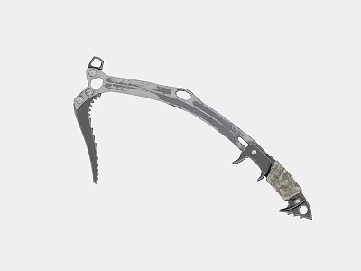 Heavy Duty Metal Ice Axe With Curved Design Serrated Edge And Non Slip Grip 3d model Heavy Duty Metal Ice Axe With Curved Design Serrated Edge And Non Slip Grip 3d model