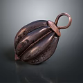 Copper Jewelry Pendant With Multi Petal Design And Metallic Finish Loop Detail
