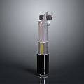 Silver Metal Device With Yellow Component Black Base And Adjustable Clamp