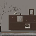 Ancient Style Cabinet End View Cabinet Ancient Style Side Cabinet Simplified Style Integrated Cabinet Home Cabinet 3d model