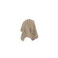 Beige Woven Fabric With Colorful Striped Patterns And Dotted Details