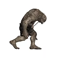 Giant Muscular Game Movie Monster Character With Rough Skin And Tattered Shorts