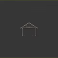 Traditional Rustic Wooden Pavilion With Thatch Roof And Wooden Support Columns