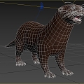 Modern Spotted Neck Otter Animal Creatures 3d model