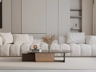 Modern three-seat sofa 3d model