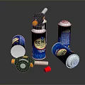 BENZ VELOX Self Defense Weapon With Spray Cans Black Orange Device And Red Components