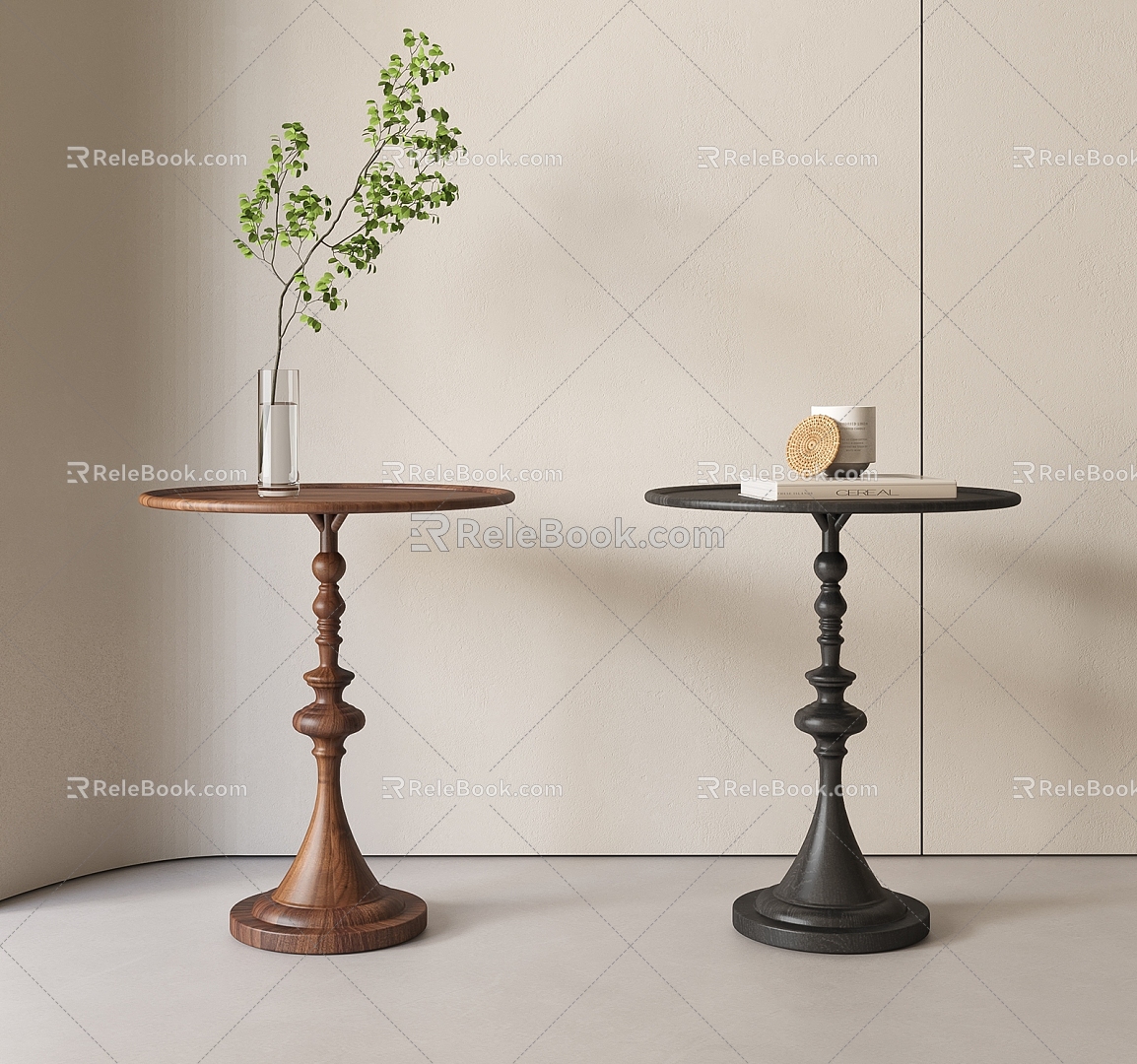 French side corner table 3d model