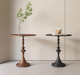 French side corner table 3d model