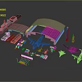 Military Airplane Scale Models With Hangar Warship Trucks And Equipment