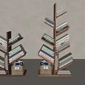 Natuzzi Bookshelf Storage Shelf Books 3d model