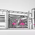 Window Decoration Beautiful Chen Point Flamingo Activity Props Internet Celebrity Pin Card Outdoor Installation Art Installation Corridor Decoration Floor Stacking Mall Decoration 3d model