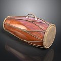 Wooden tambourine tambourine tambourine hand-cranked tambourine instrument tambourine tambourine music equipment music equipment 3d model