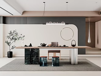 Modern Tea Room 3d model