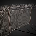 Fence Iron Fence Railing Iron Railing Fence Anti-theft Railing Wire Mesh 3d model