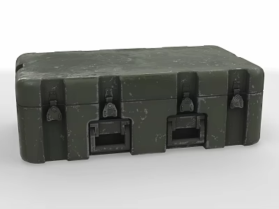 Green Hard Storage Case With Lockable Latches And Sturdy Handles Design 3d model