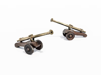 Old cannon. 3d model