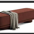 modern bed end stool sofa stool sofa bench 3d model