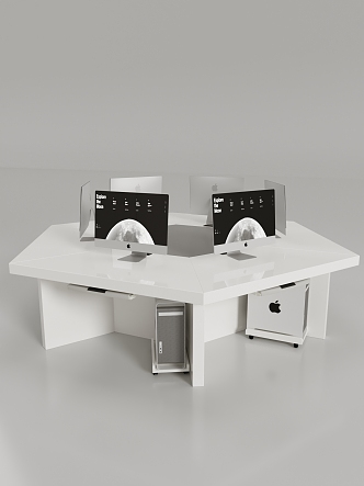 Multi-function office conference table 3d model