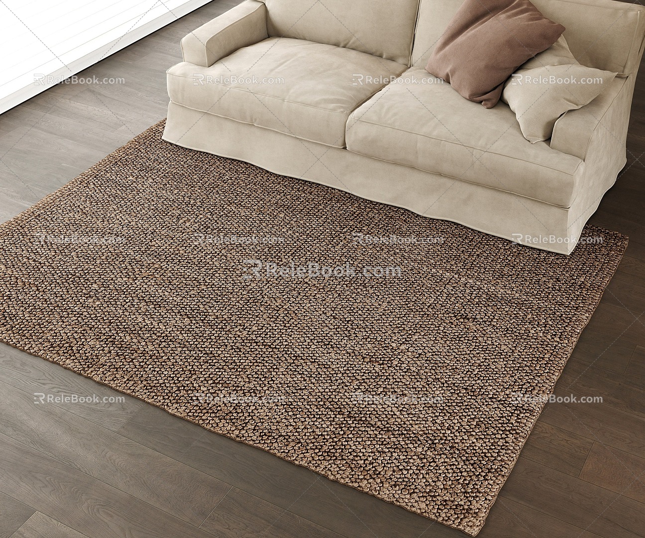 Carpet Carpet Painting Linen Carpet Antique Living Room Carpet Bedroom Carpet Study Room Carpet 3d model