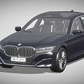 Luxury Dark Blue BMW Sedan With UK Plate And Stylish Front Grille Design