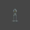 Game Movie Character with Large Glowing Eyes Dark Translucent Texture Unique Fantasy Design