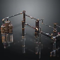 modern pipeline gas pipeline city pipeline 3d model
